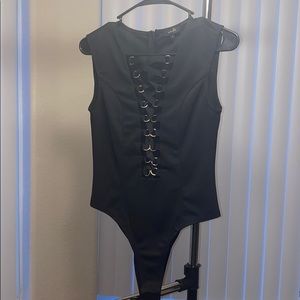 Black onesie with laced front